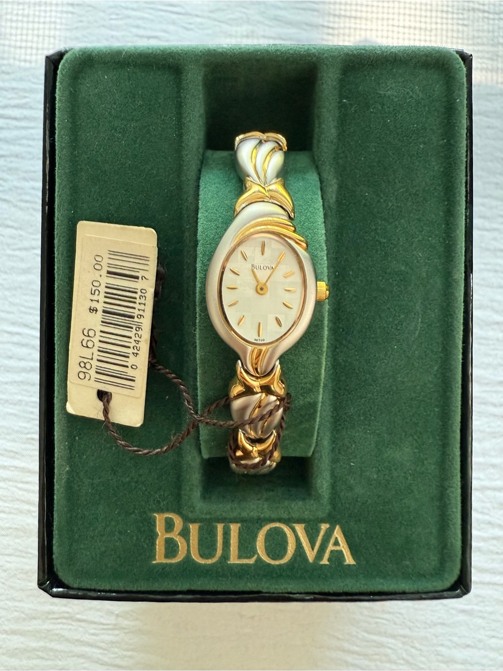 NEW Rare 1999 Bulova Sweetheart Cocktail Two Tone Quartz Watch